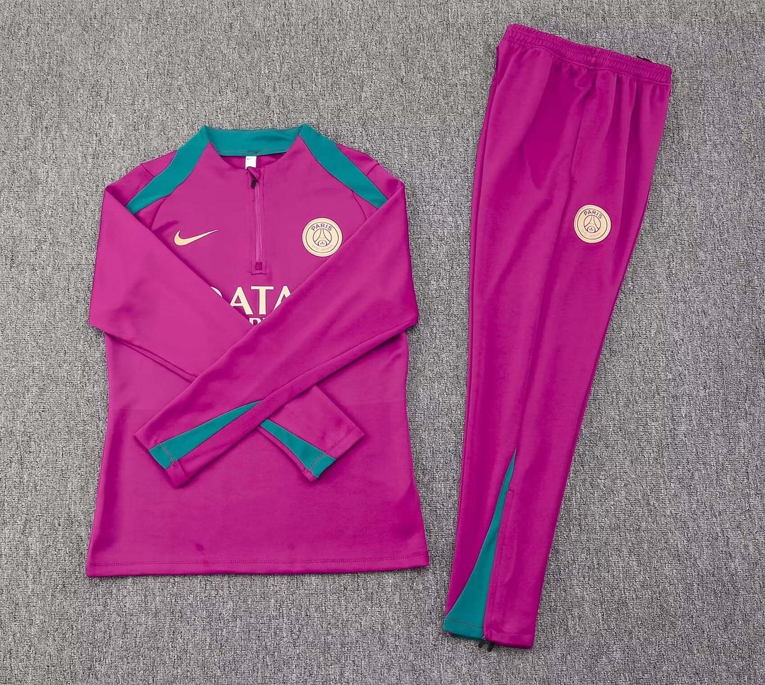 24/25 Psg Paris Saint-Germain Half-Pull Training Suit Rose Set-mysite Custom Football Kit- Nextkits