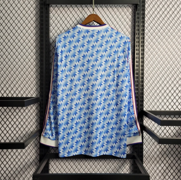 90/92 Retro Long Sleeve Manchester United Away Football Shirt-mysite Custom Football Kit- Nextkits