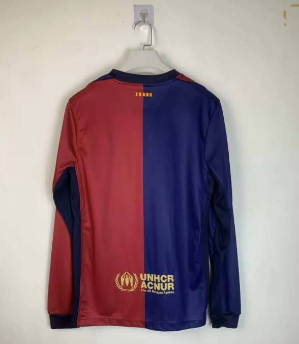 24/25 Long Sleeve Barcelona Home Football Shirt-mysite Custom Football Kit- Nextkits