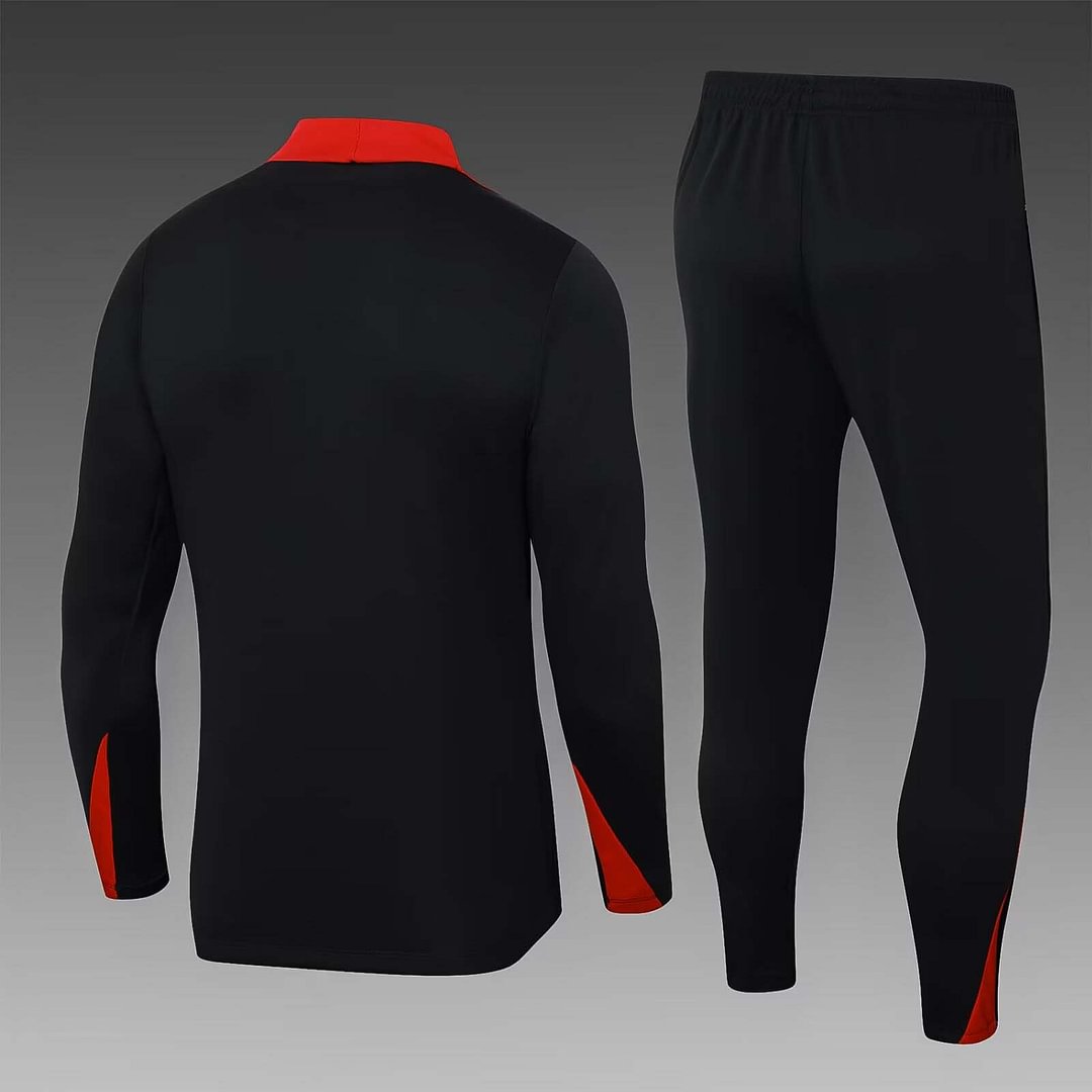 24/25 Psg Paris Saint-Germain Half-Pull Training Suit Black red Set-mysite Custom Football Kit- Nextkits