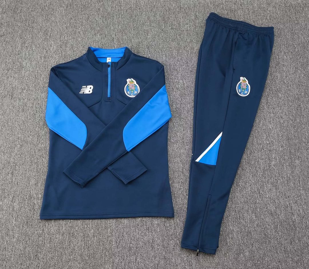 24/25 Porto Half-Pull Training Suit Blue Football Shirt Set-mysite Custom Football Kit- Nextkits