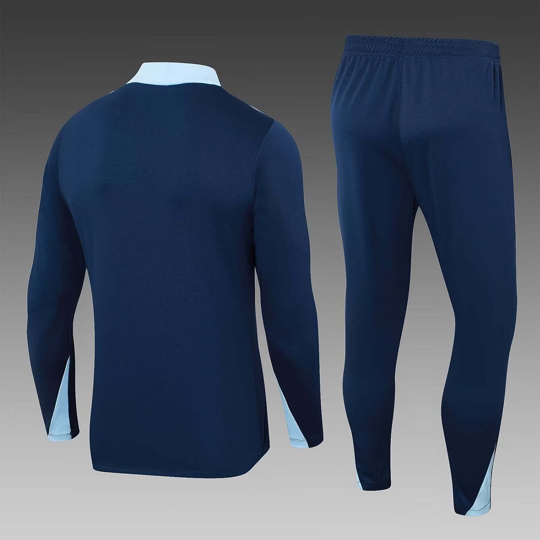 2024 France Half-Pull Training Suit Royal blue Football Shirt Set-mysite Custom Football Kit- Nextkits