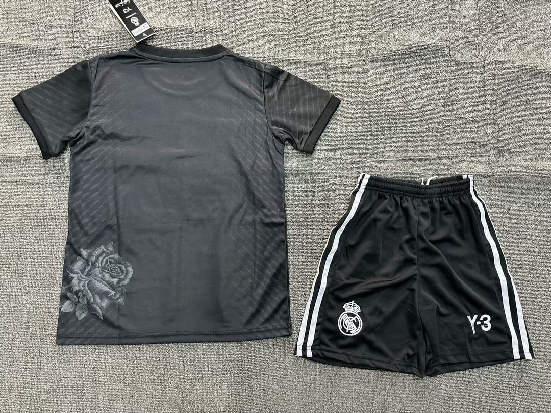 24/25 Real Madrid Y-3 Special Edition Black Football Shirt Kids Size Suit-mysite Custom Football Kit- Nextkits