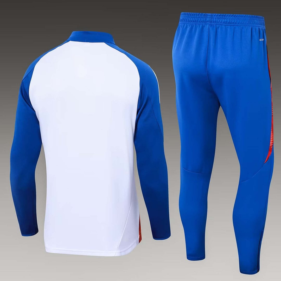 24/25 Lyon Half-Pull Training Suit White Football Shirt Set-mysite Custom Football Kit- Nextkits