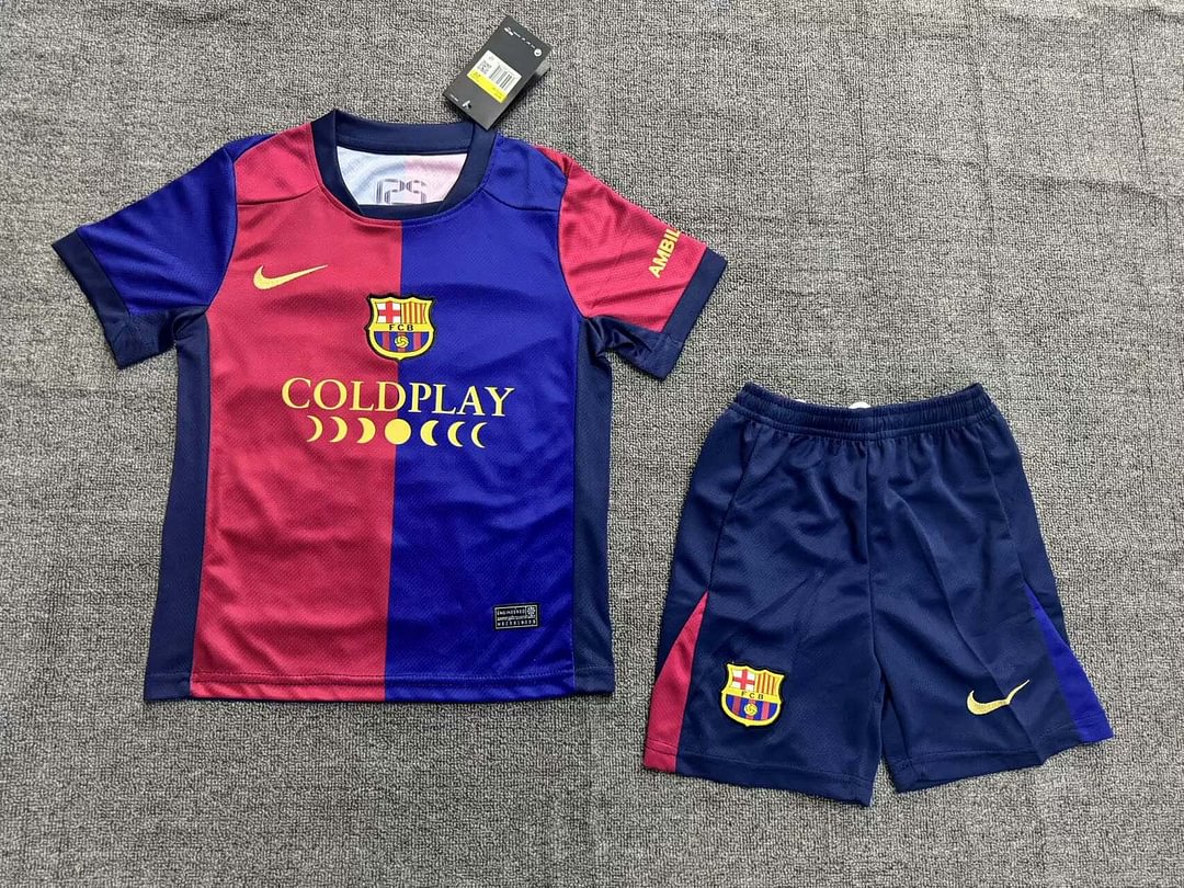 24/25 Barcelona Home X COLDPLAY Football Shirt-mysite Custom Football Kit- Nextkits