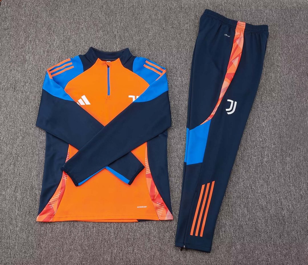 24/25 Juventus Half-Pull Training Suit Orange Football Shirt Set-mysite Custom Football Kit- Nextkits
