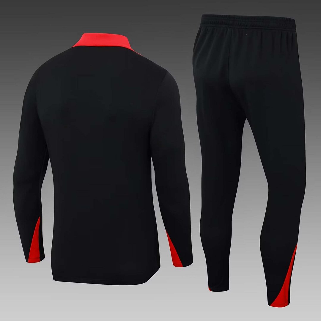 24/25 Liverpool Half-Pull Training Suit Black Jersey Set-mysite Custom Football Kit- Nextkits