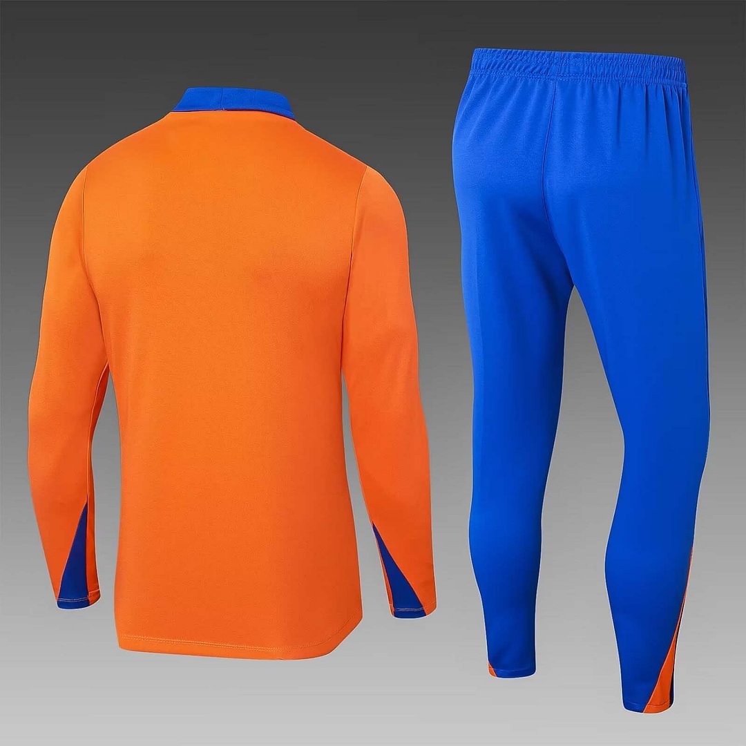 2024 Netherlands Half-Pull Training Suit Orange Football Shirt Set-mysite Custom Football Kit- Nextkits