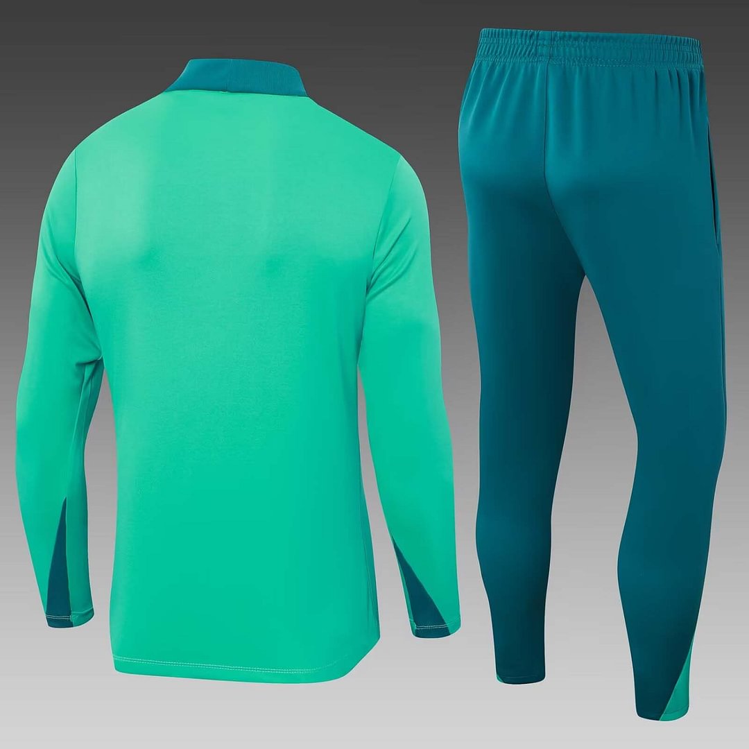 2024 Portugal Half-Pull Training Suit Green Football Shirt Set-mysite Custom Football Kit- Nextkits