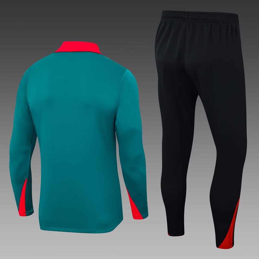 24/25 Liverpool Half-Pull Training Suit Green Jersey Set-mysite Custom Football Kit- Nextkits