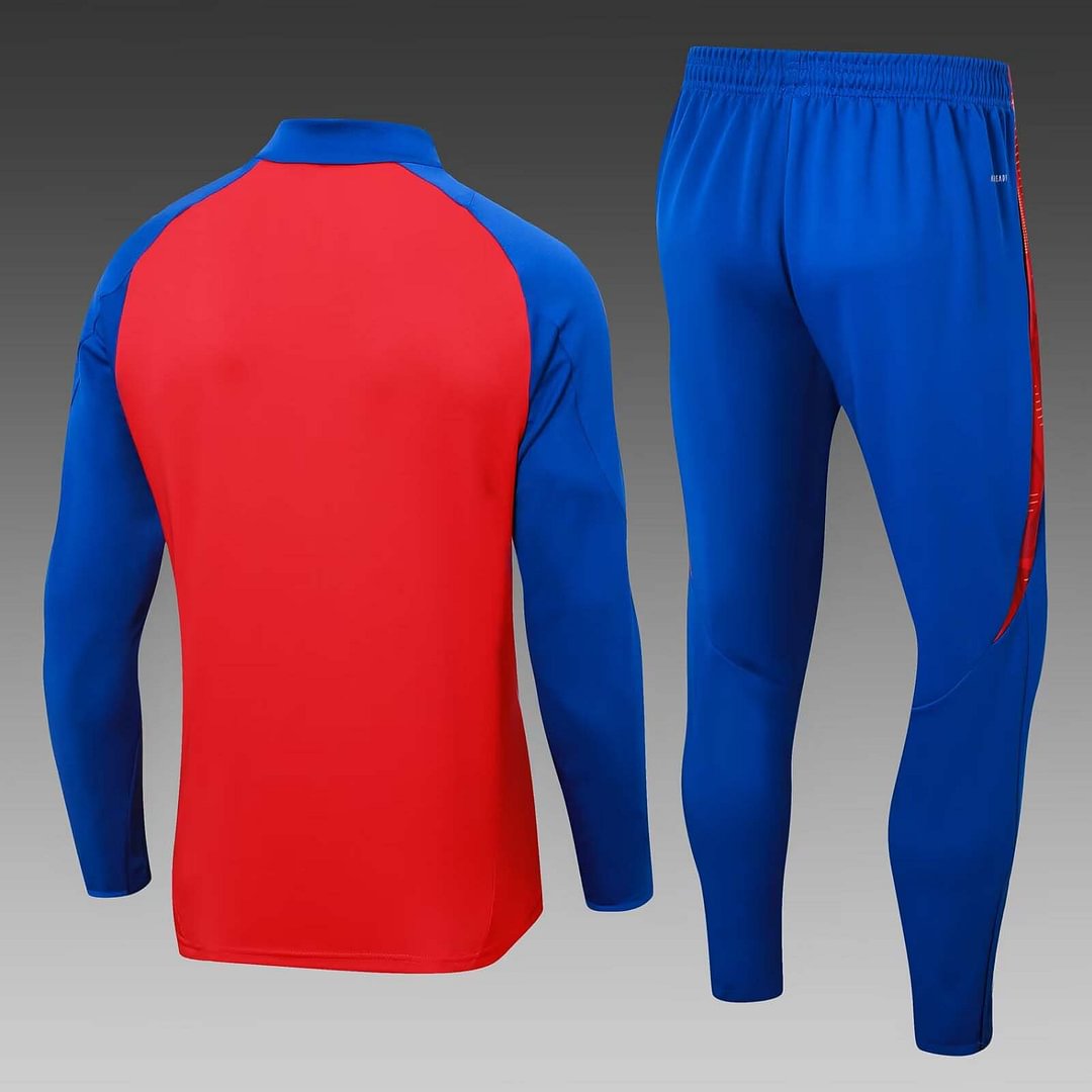 2024 Spain Half-Pull Training Suit Red Football Shirt Set-mysite Custom Football Kit- Nextkits