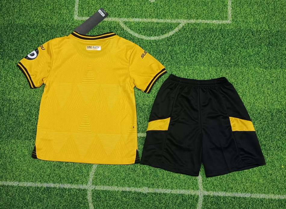 24/25 Wolverhampton Wanderers Home Football Shirt Kids Size Suit-mysite Custom Football Kit- Nextkits