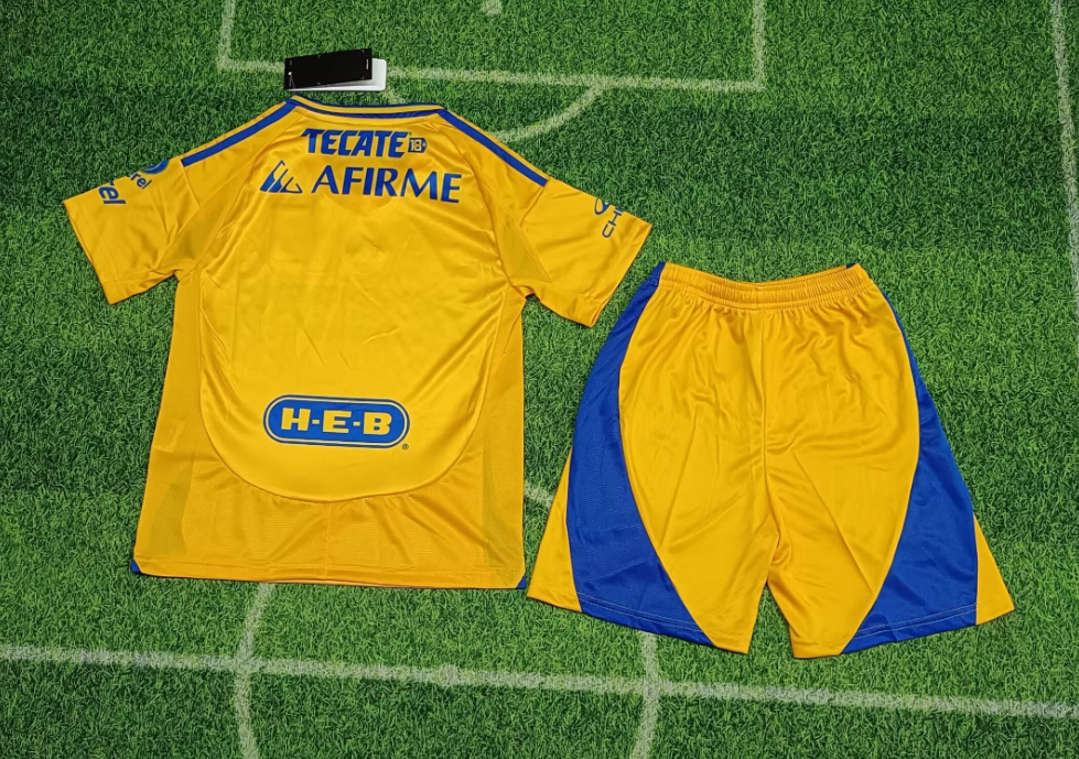 24/25 Tigres Home Football Shirt Kids Size Suit-mysite Custom Football Kit- Nextkits