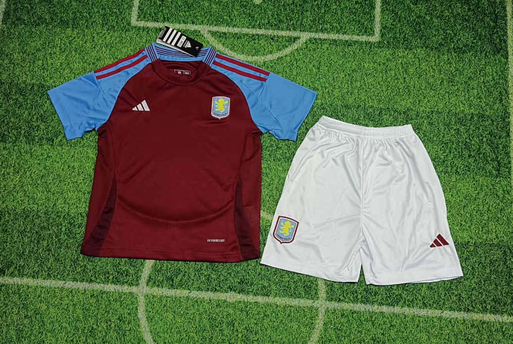 24/25 Aston Villa Home Football Shirt Kids Size Suit-mysite Custom Football Kit- Nextkits