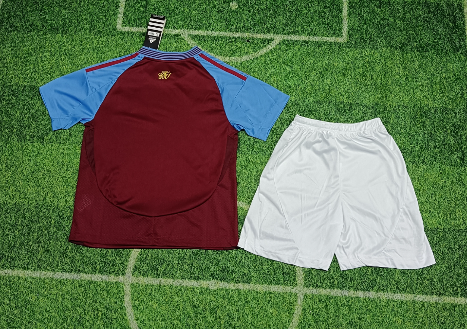 24/25 Aston Villa Home Football Shirt Kids Size Suit-mysite Custom Football Kit- Nextkits