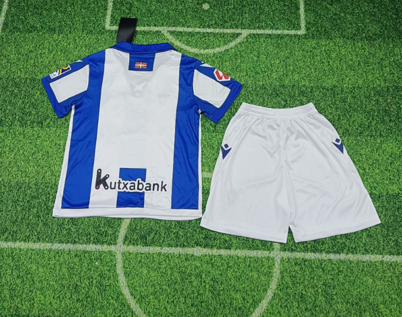 24/25 Real Sociedad Home Football Shirt Kids Size Suit-mysite Custom Football Kit- Nextkits