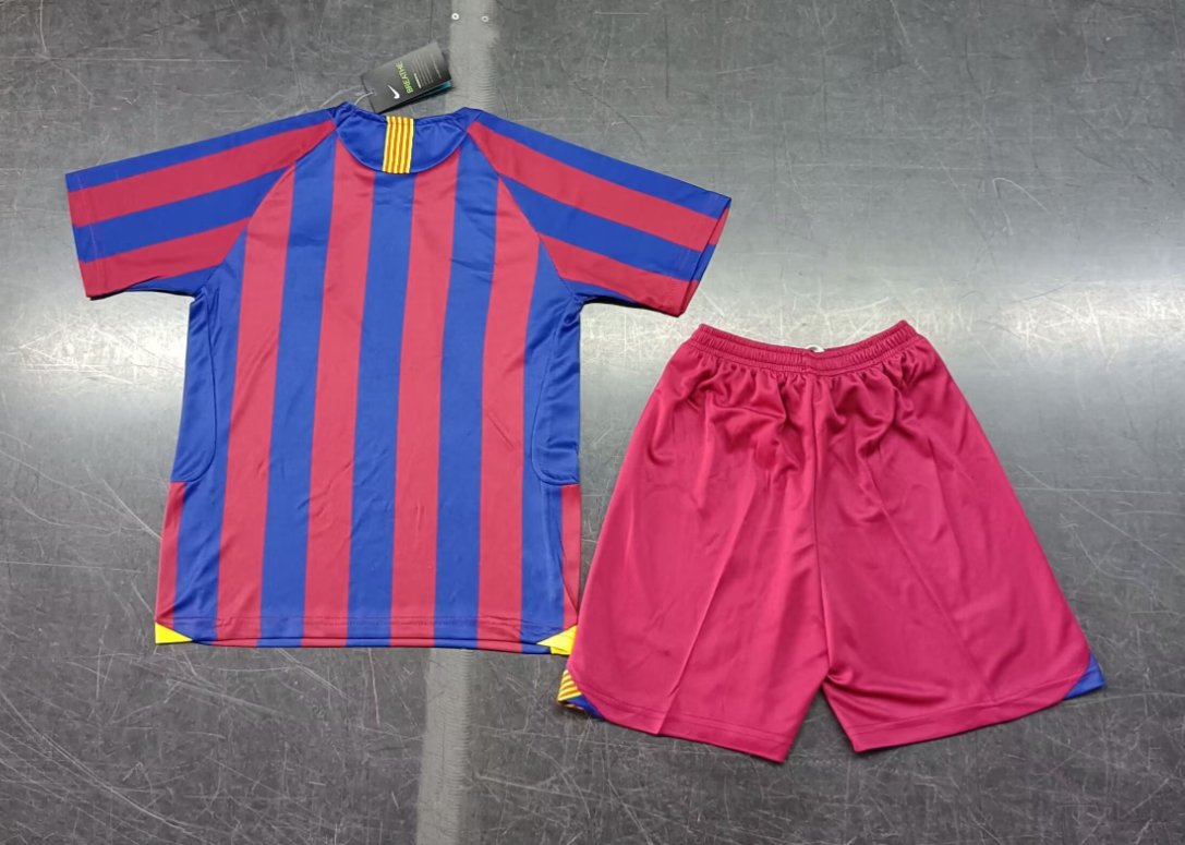 05/06 Retro Barcelona Home Football Shirt Kids Size Suit-mysite Custom Football Kit- Nextkits