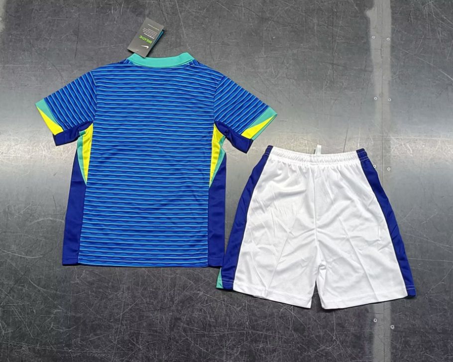 24/25 Brazil Away Football Shirt Kids Size Suit-mysite Custom Football Kit- Nextkits