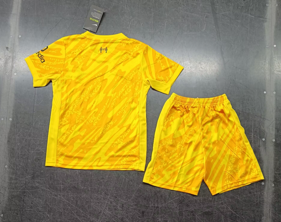 24/25 Liverpool Yellow Goalkeeper Football Shirt Kids Size Suit Children’s Liverpool shirts-mysite Custom Football Kit- Nextkits