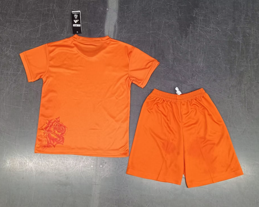 24/25 Real Madrid Orange Joint Version Football Shirt Kids Size Suit-mysite Custom Football Kit- Nextkits