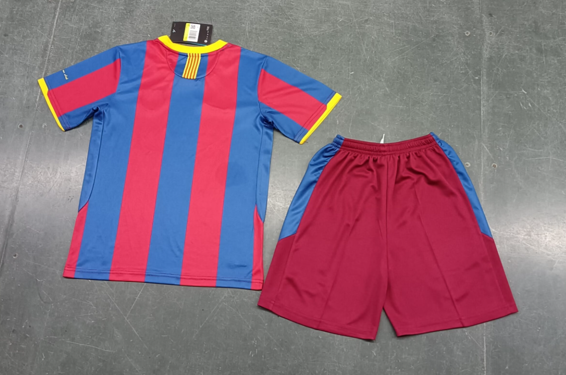 10/11 Retro Barcelona Home Football Shirt Kids Size Suit-mysite Custom Football Kit- Nextkits