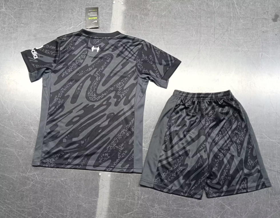 24/25 Liverpool Black Goalkeeper Football Shirt Kids Size Suit Children’s Liverpool shirts-mysite Custom Football Kit- Nextkits