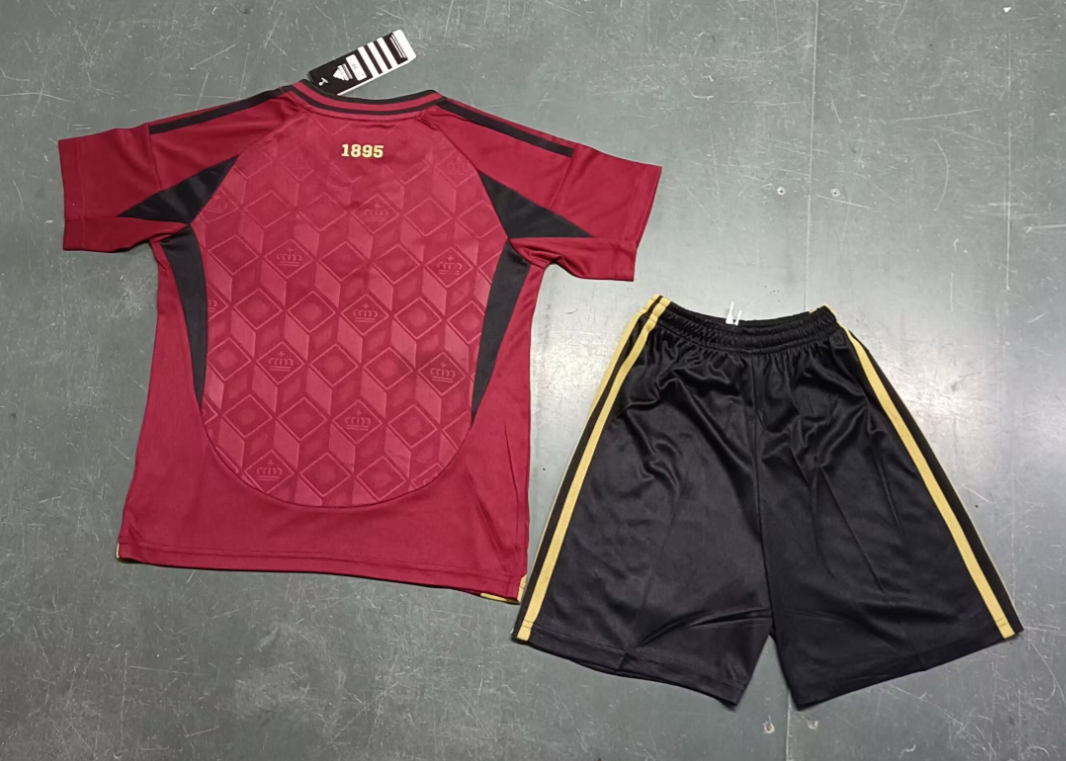 24/25 Belgium Home Football Shirt Kids Size Suit-mysite Custom Football Kit- Nextkits