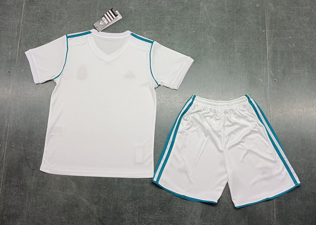 17/18 Retro Real Madrid Home Football Shirt Kids Size Suit-mysite Custom Football Kit- Nextkits