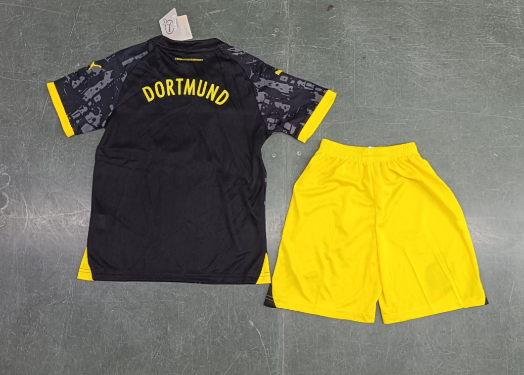 23/24 Borussia Dortmund Away Football Shirt Kids Size Suit-mysite Custom Football Kit- Nextkits