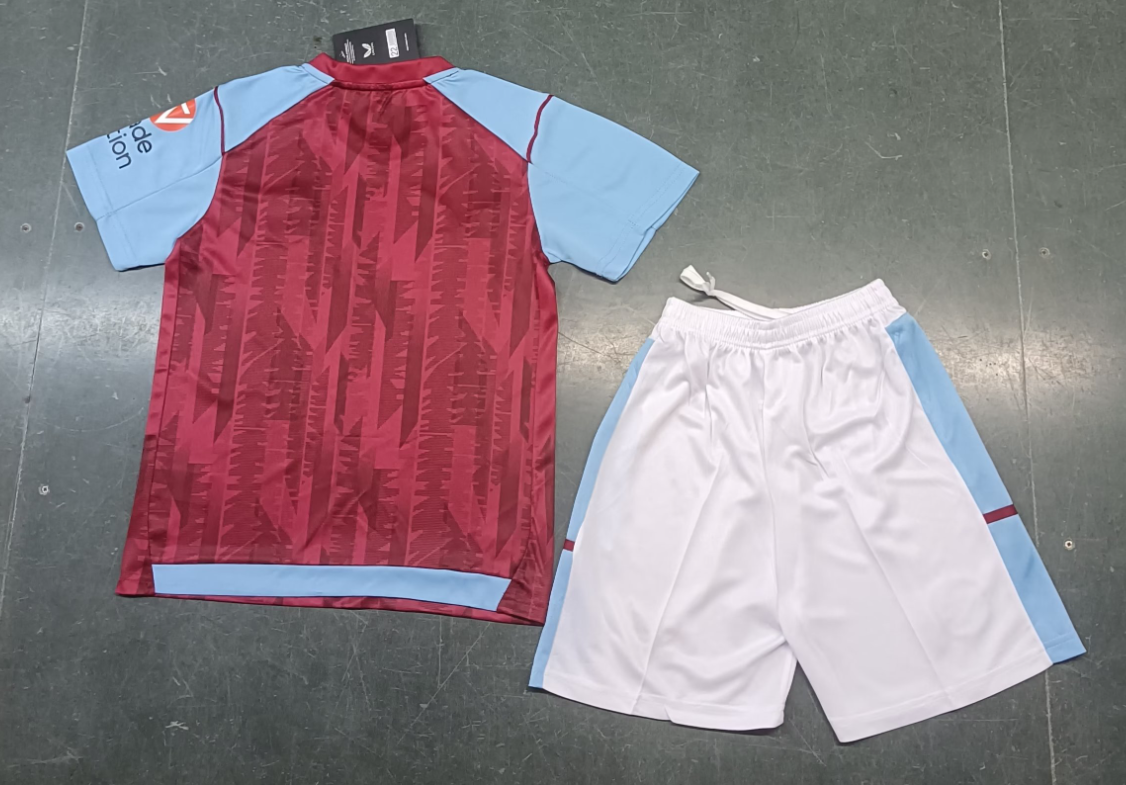 23/24 Aston Villa Home Football Shirt Kids Size Suit-mysite Custom Football Kit- Nextkits