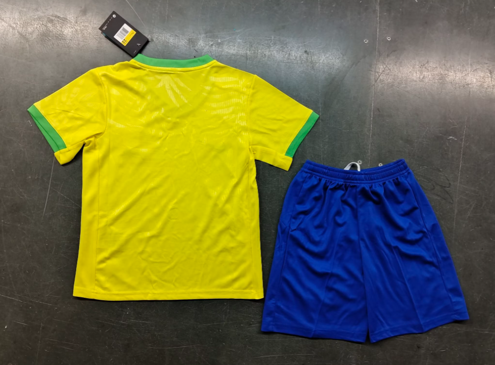 23/24 Brazil Women Home Football Shirt Kids Size Suit-mysite Custom Football Kit- Nextkits
