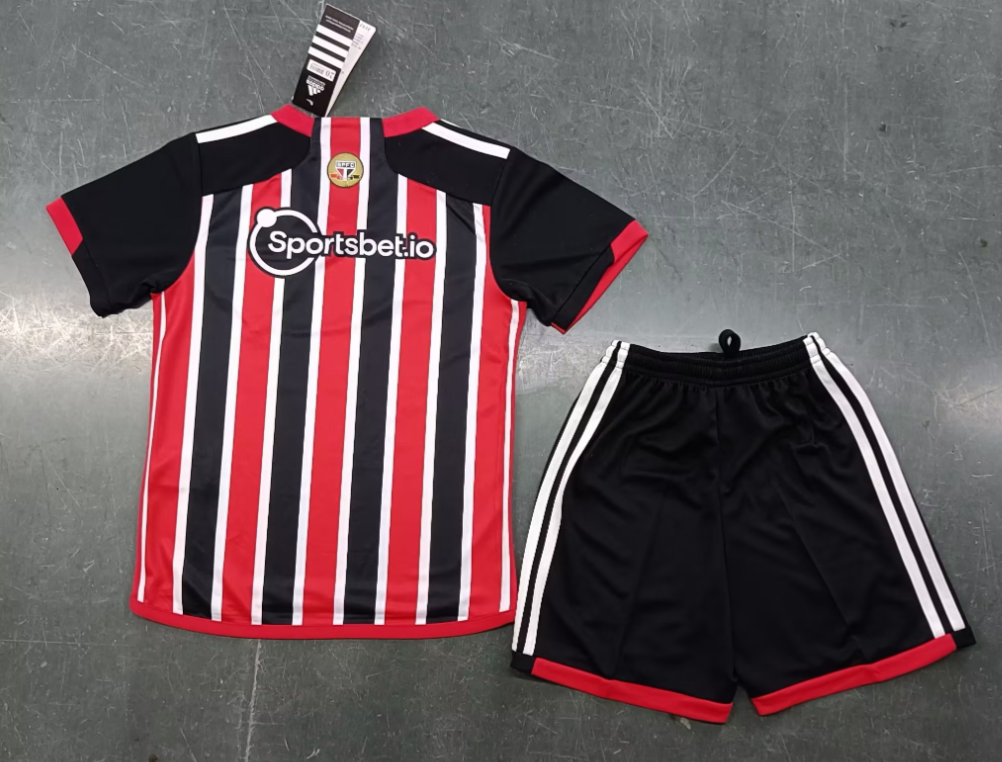 23/24 Sao Paulo Away Football Shirt Kids Size Suit-mysite Custom Football Kit- Nextkits