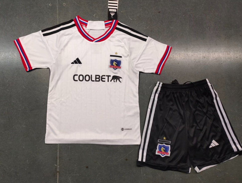 23/24 Colo Colo Home Football Shirt Kids Size Suit-mysite Custom Football Kit- Nextkits