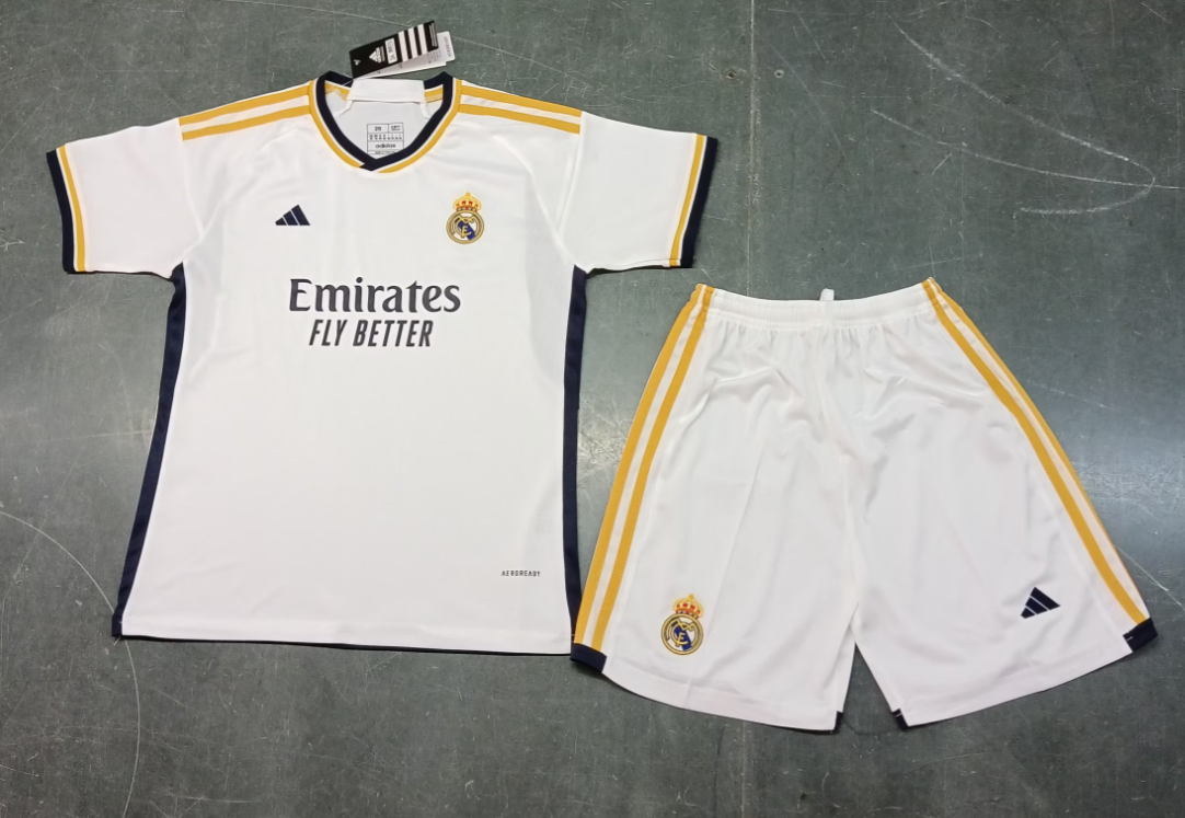23/24 Real Madrid Home Football Shirt Kids Size Suit-mysite Custom Football Kit- Nextkits