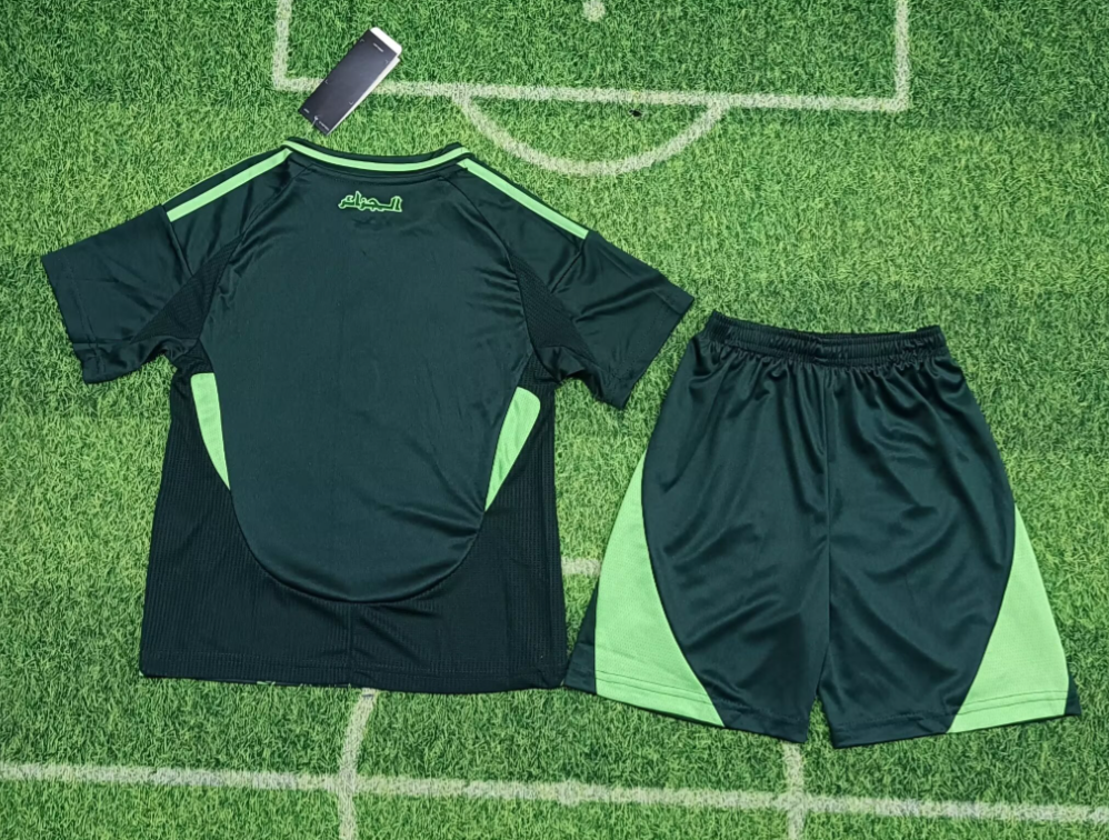 24/25 Algeria Green Away Football Shirt Kids Size Suit-mysite Custom Football Kit- Nextkits