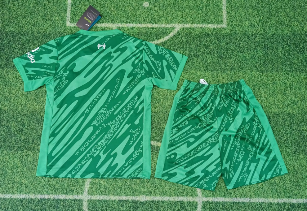 24/25 Liverpool Green Goalkeeper Football Shirt Kids Size Suit-mysite Custom Football Kit- Nextkits
