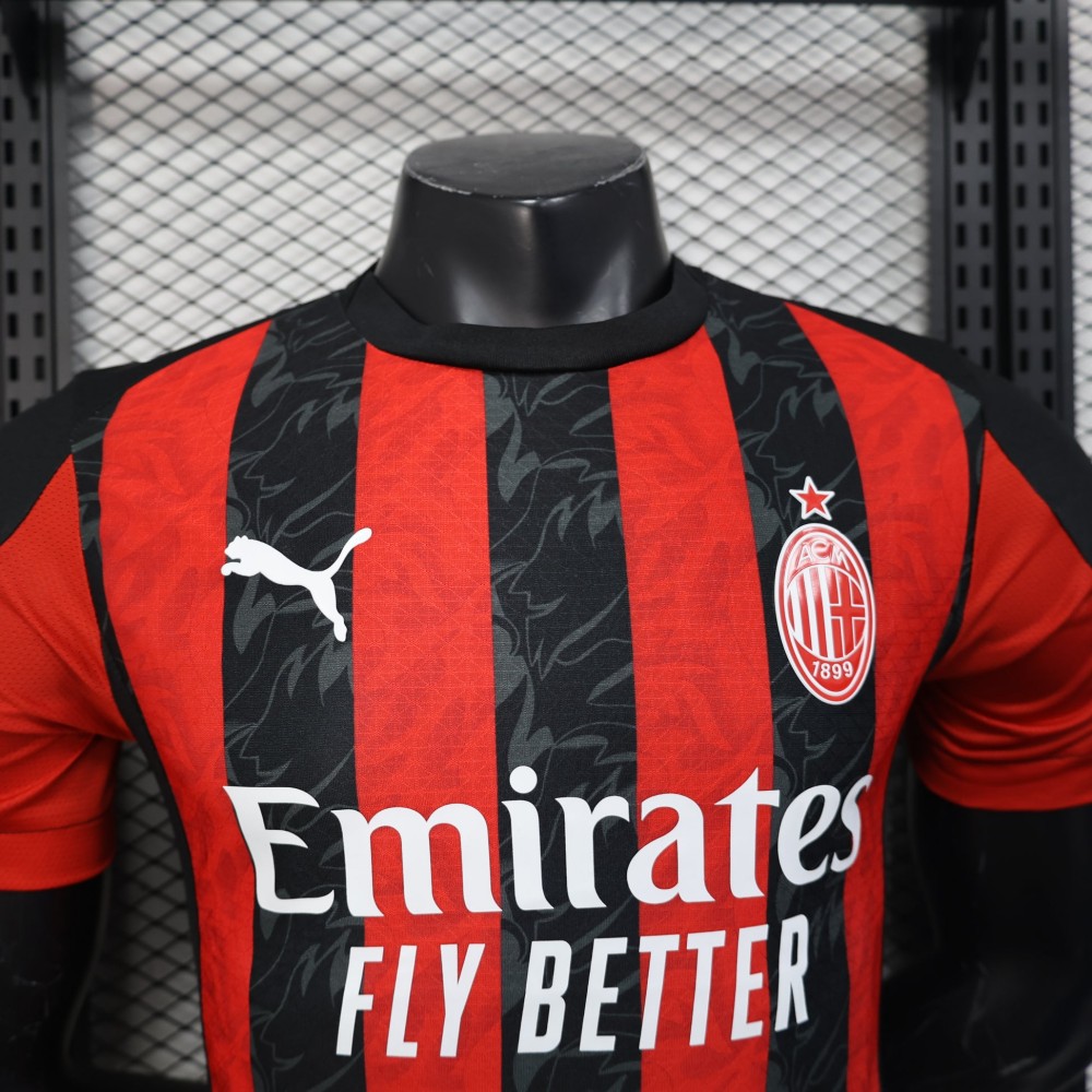 25/26 Player Version AC Milan Home Football Shirt-mysite Custom Football Kit- Nextkits