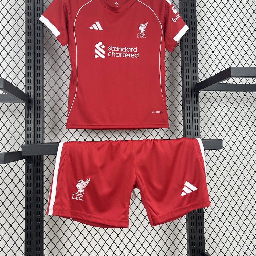 25/26 Liverpool Home Football Shirt Kids Size Suit Children’s Liverpool shirts-mysite Custom Football Kit- Nextkits
