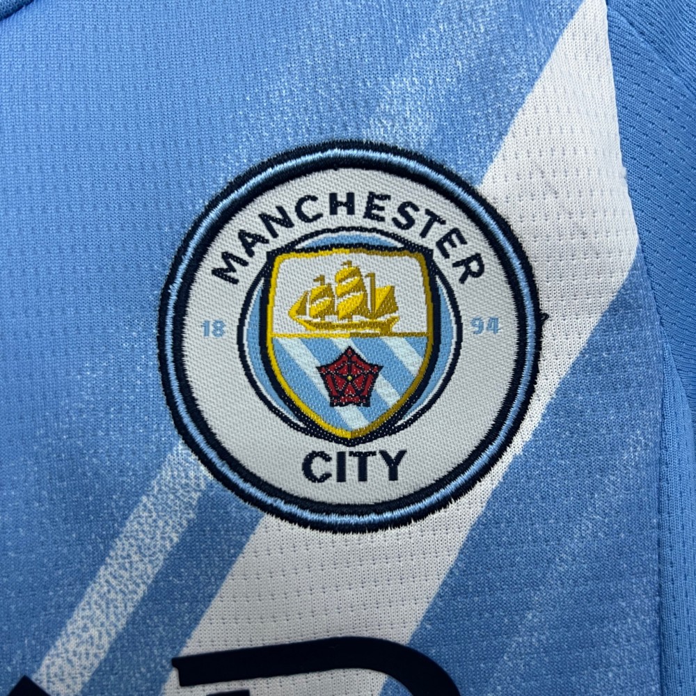 25/26 Manchester City Home Football Shirt Kids Size Suit-mysite Custom Football Kit- Nextkits