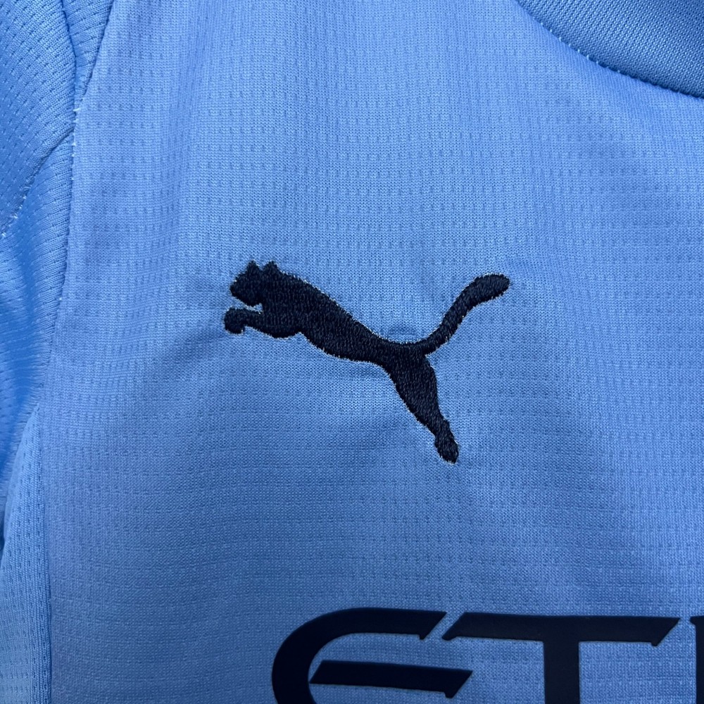 25/26 Manchester City Home Football Shirt Kids Size Suit-mysite Custom Football Kit- Nextkits