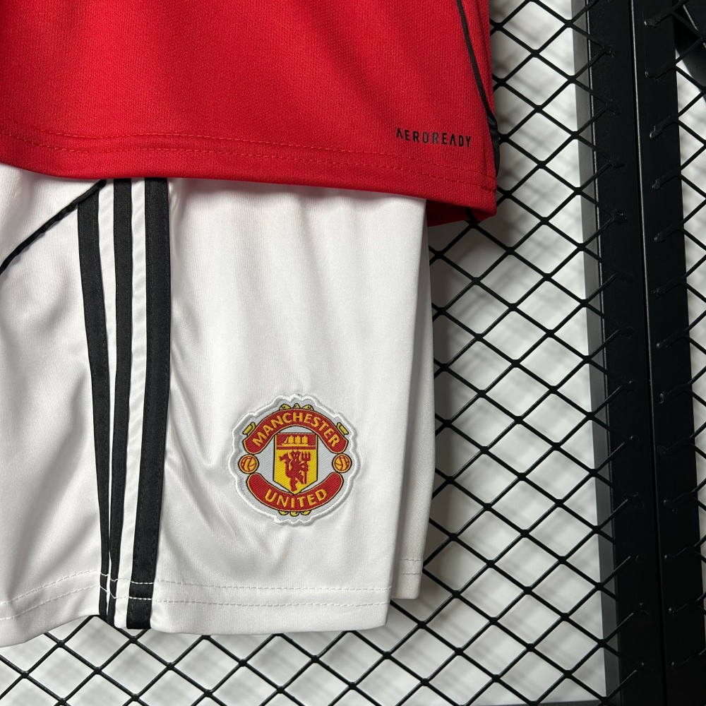 25/26 Manchester United Home Football Shirt Kids Size Suit-mysite Custom Football Kit- Nextkits