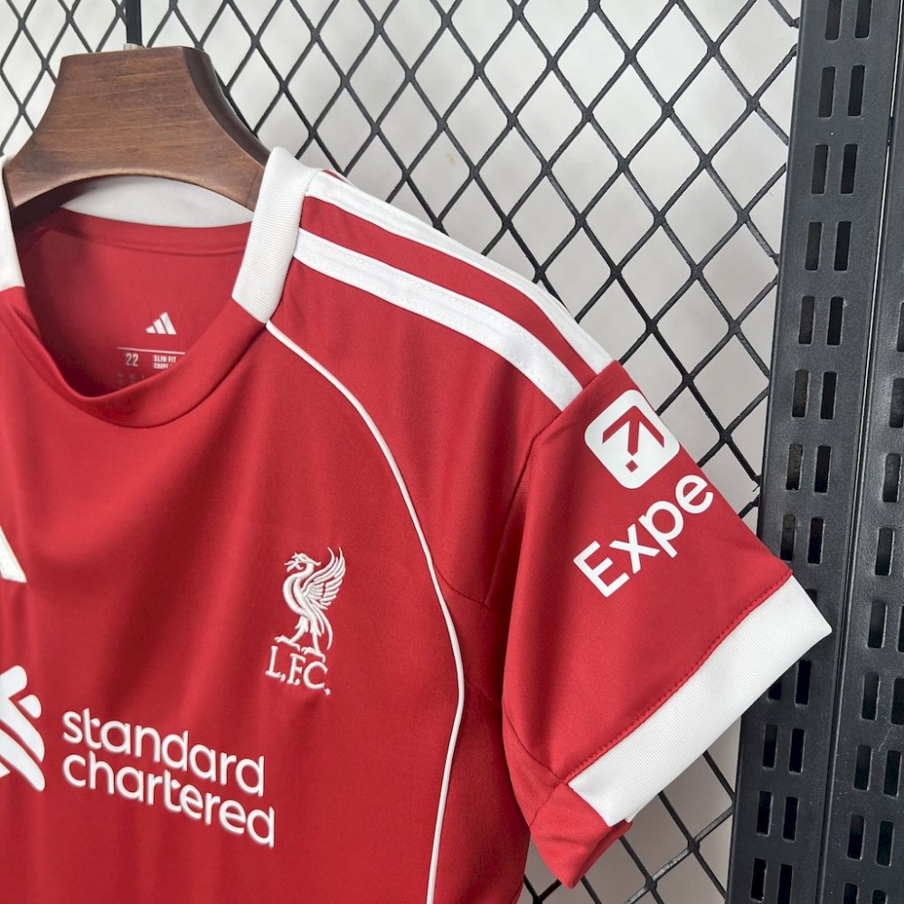 25/26 Liverpool Home Football Shirt Kids Size Suit Children’s Liverpool shirts-mysite Custom Football Kit- Nextkits