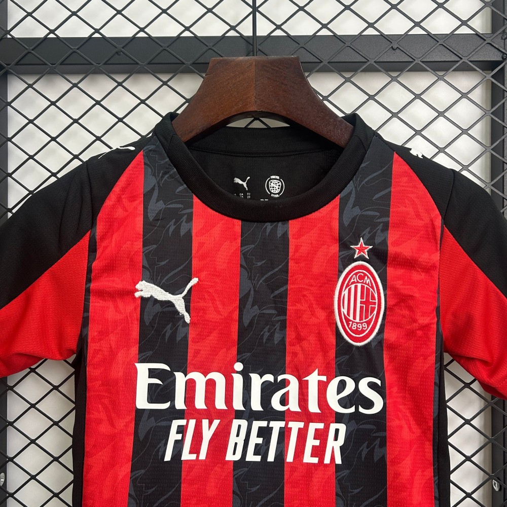 25/26 AC Milan Home Football Shirt Kids Size Suit-mysite Custom Football Kit- Nextkits