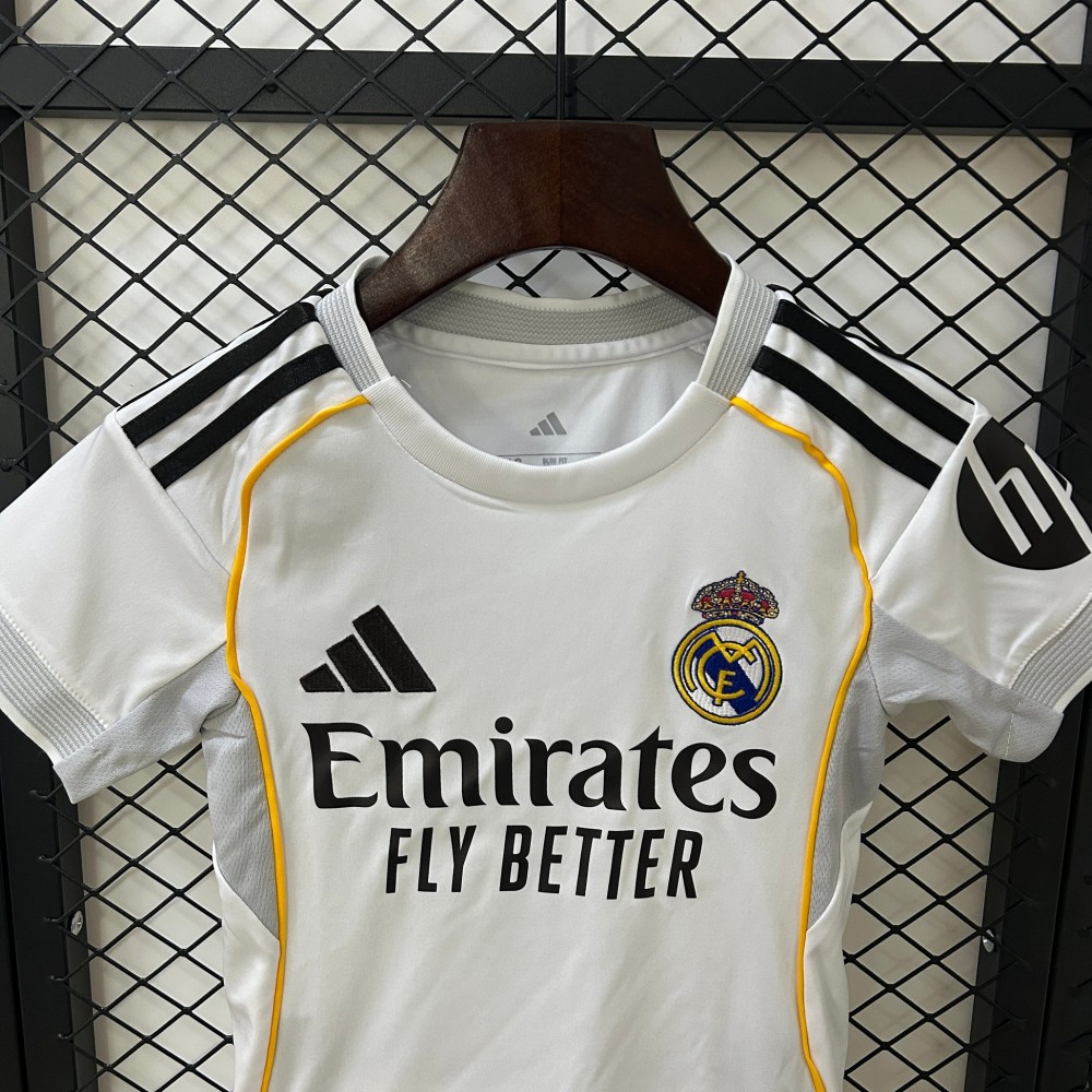 25/26 Real Madrid Home Football Shirt Kids Size Suit-mysite Custom Football Kit- Nextkits