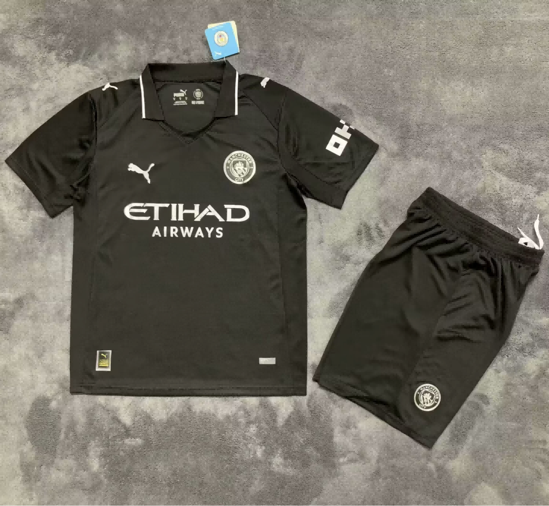 25/26 Manchester City Third Football Shirt Kids Size Suit-mysite Custom Football Kit- Nextkits