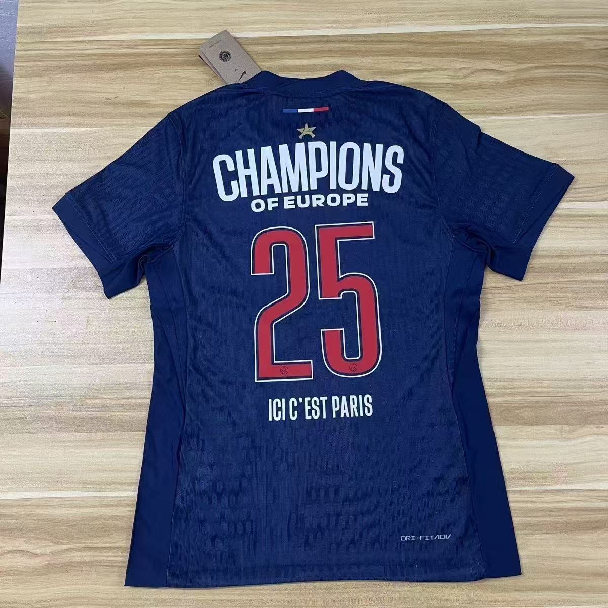 24/25 Player Version Paris Saint-Germain #25 Champions League Home Match Collector Jersey-mysite Custom Football Kit- Nextkits